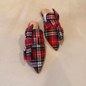 Plaid Red Women's Slip-On Shoes